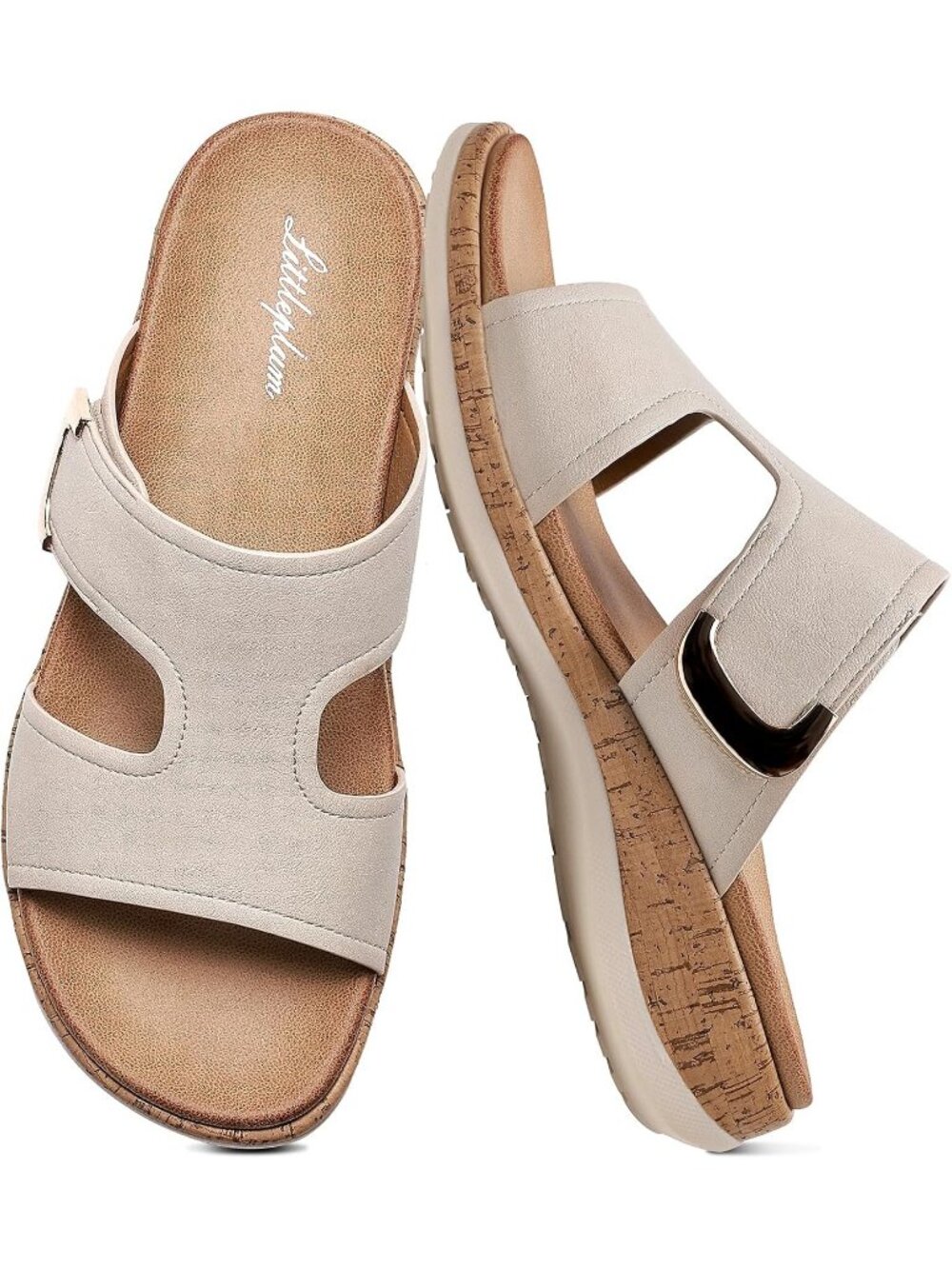 Women's Apricot Fashion Arch Support Slides Flip Flop Comfortable Flat Sandals